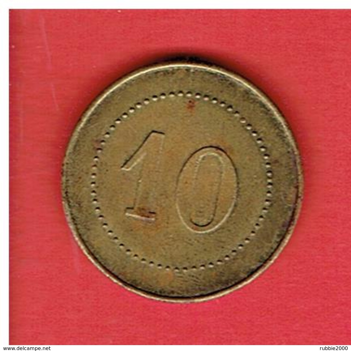 FRANCE MONNAIE DE NECESSITE H. PUSSEY 20 RUE DE LA BANQUE A PARIS MAGASIN JEUX JOUETS CARTES 10 CENTIMES - Monétaires / De Nécessité