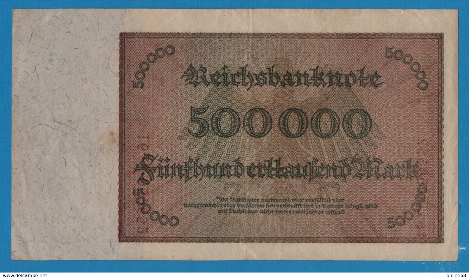 DEUTSCHES REICH 500000 Mark	01.05.1923	# 16AB.059651  P# 88b - 500.000 Mark