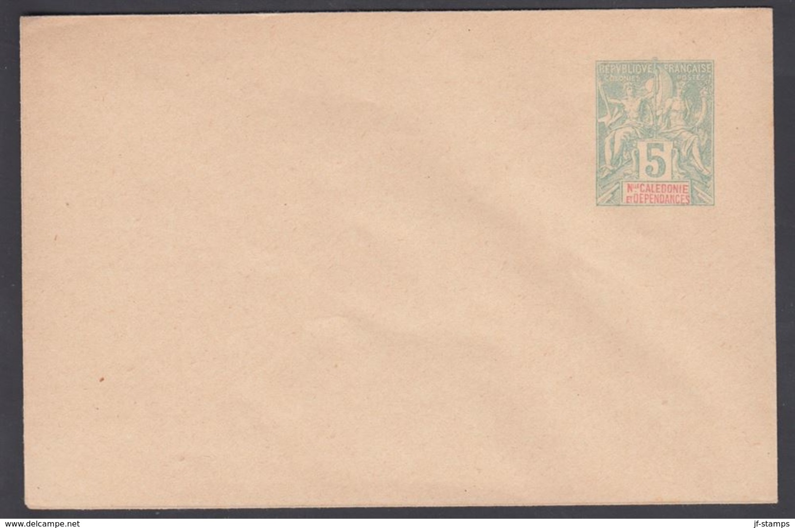 1896. NLLE CALACONIE ET DEPENDANCES. Envelope 115 X 75 Mm. 5 C. Green.   () - JF322081 - Cartas & Documentos