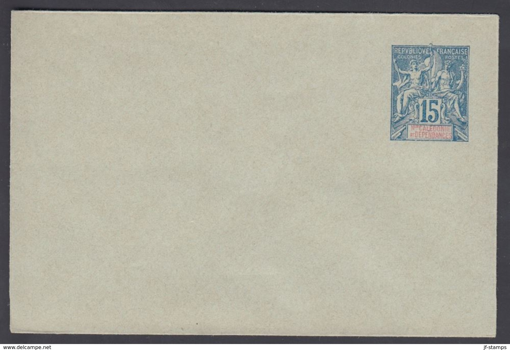 1896. NLLE CALACONIE ET DEPENDANCES. Envelope 115 X 75 Mm. 15 C. Blue.   () - JF322083 - Covers & Documents