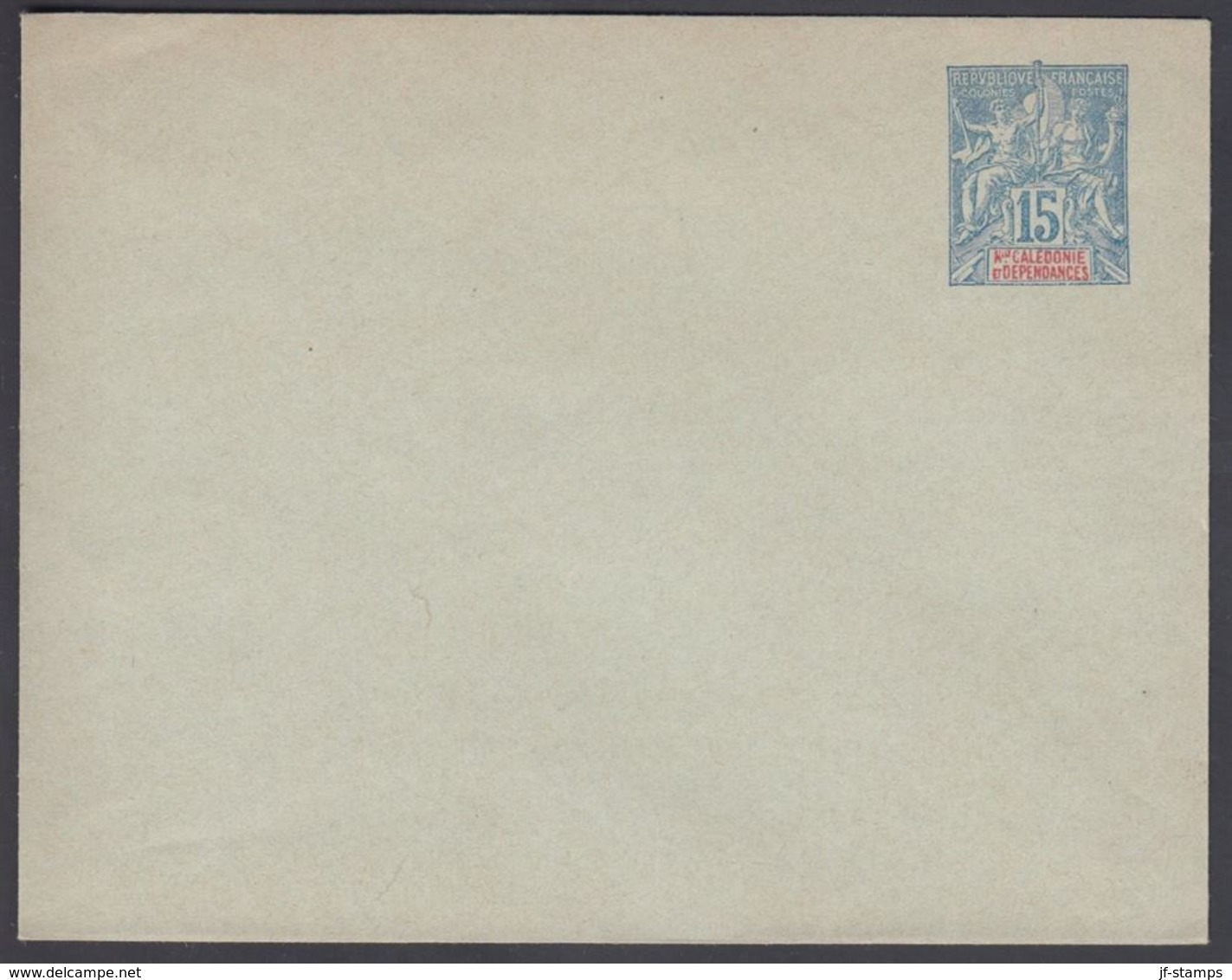 1900. NLLE CALACONIE ET DEPENDANCES. Envelope 122 X 95 Mm. 15 C. Blue.   () - JF322092 - Covers & Documents