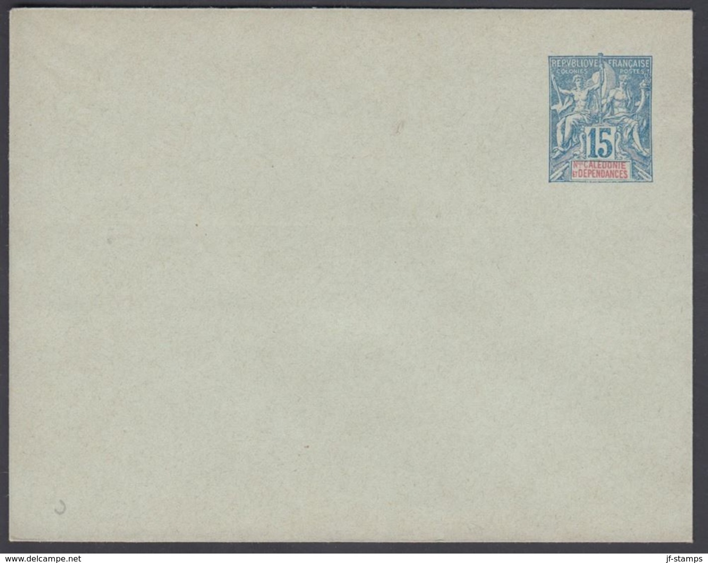 1900. NLLE CALACONIE ET DEPENDANCES. Envelope 122 X 95 Mm. 15 C. Blue.   () - JF322093 - Storia Postale