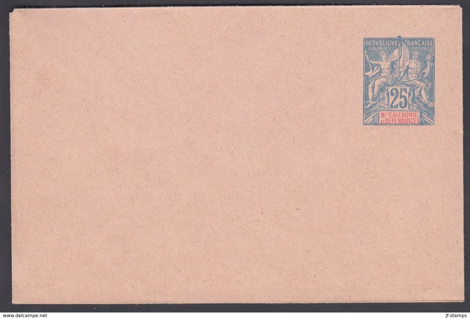 1900. NLLE CALACONIE ET DEPENDANCES. Envelope 115 X 75 Mm. 25 C. Blue.   () - JF322114 - Brieven En Documenten