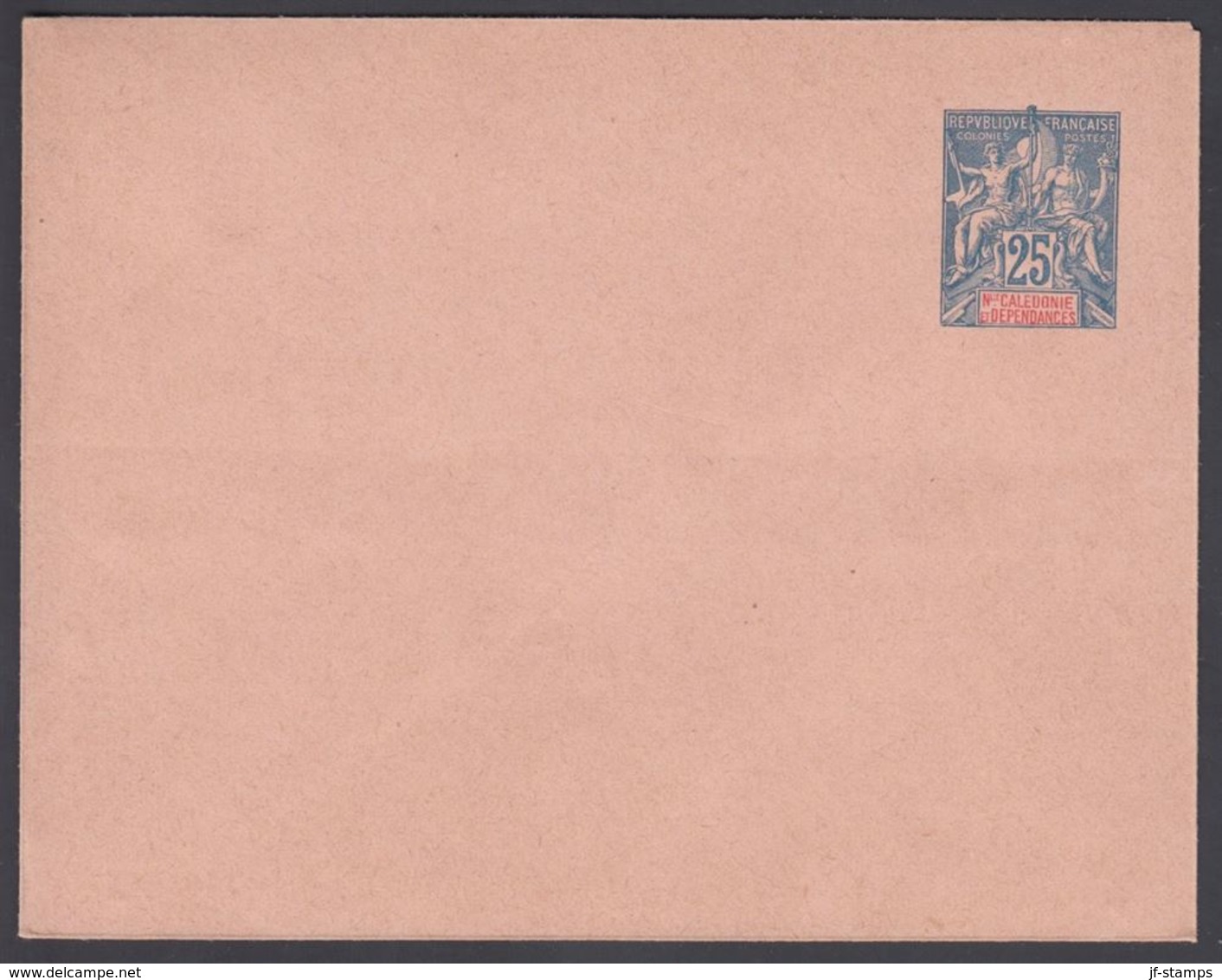 1900. NLLE CALACONIE ET DEPENDANCES. Envelope 122 X 95 Mm. 25 C. Blue.   () - JF322116 - Brieven En Documenten