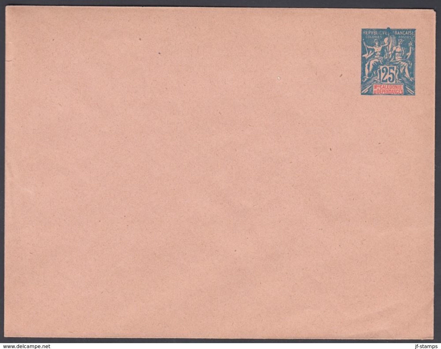 1900. NLLE CALACONIE ET DEPENDANCES. Envelope 145 X 112 Mm. 25 C. Blue.   () - JF322120 - Covers & Documents