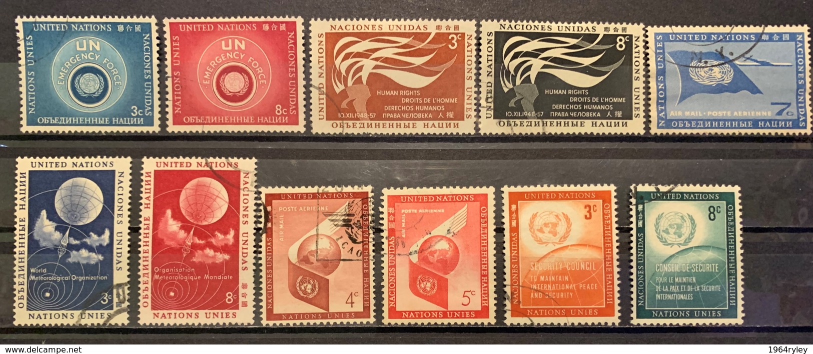 UNITED NATIONS - (0) - 1957 - # 55/65 - Used Stamps