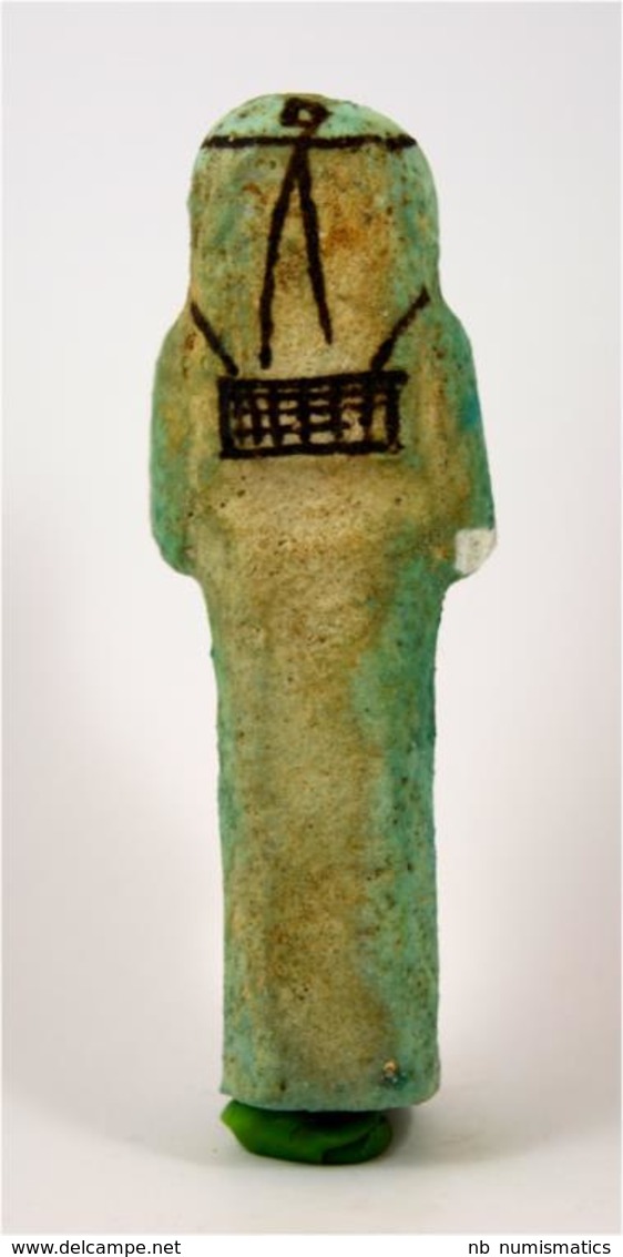 Egypt TIP 21/22th Dynasty Blue Faience Shabti Of Pa-Di-Khonsu - Archéologie