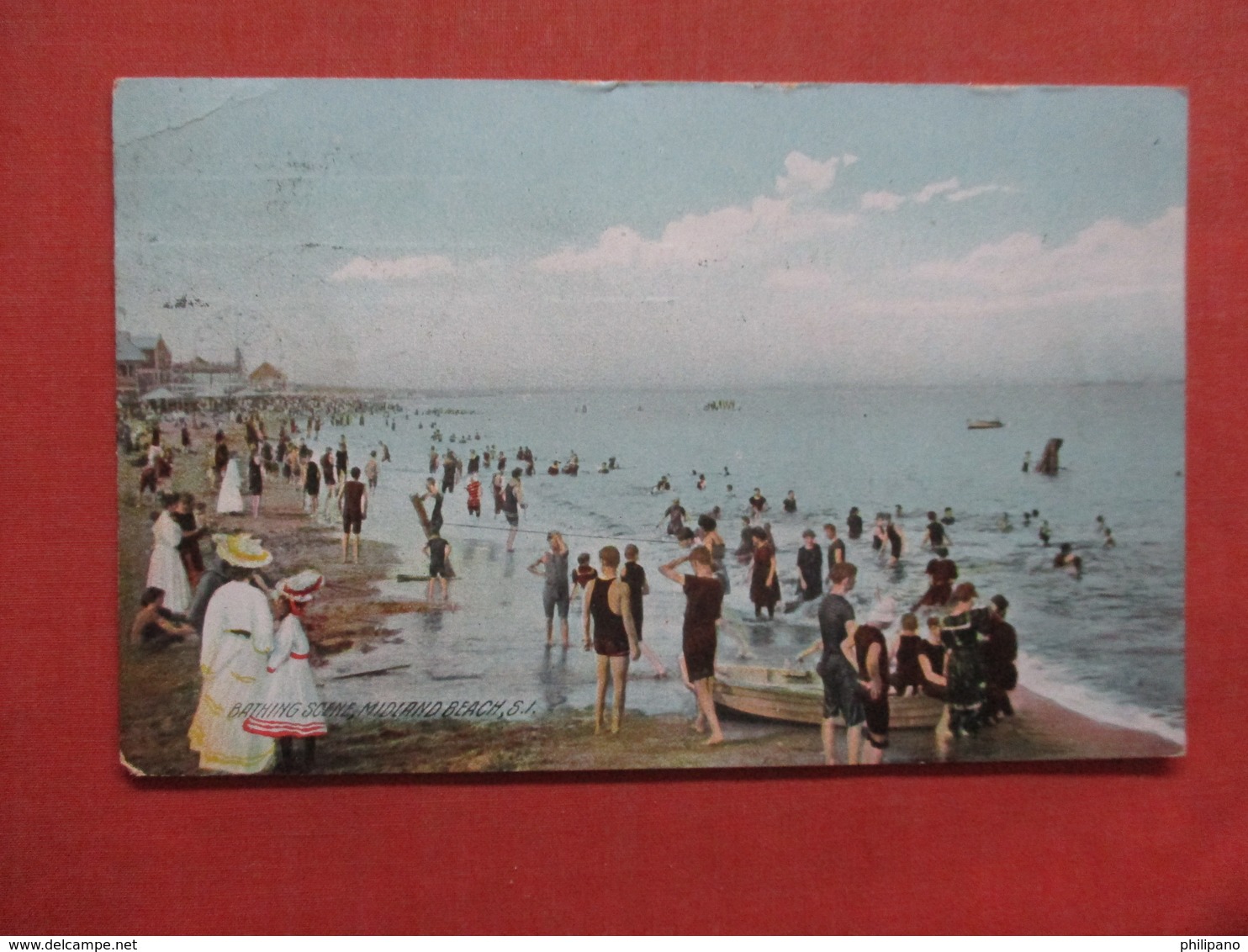 New York City > Staten Island Bathing Scene Midland Beach   Ref 3996 - Staten Island