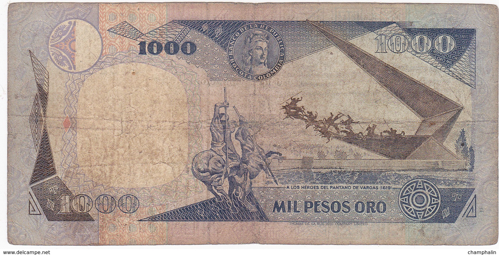 Colombie - Billet De 1000 Pesos - 1er Janvier 1982 - Simon Bolivar - P424a - Colombia