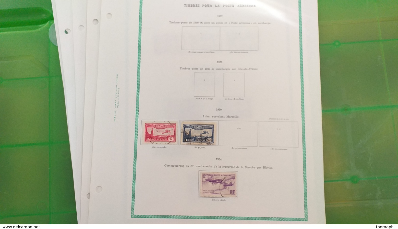 Lot N° TH.349. FRANCE Coll. De Poste Aerienne Obl. Dont P.A. 15 ( 50 Fr Burelé ) - Colecciones (en álbumes)