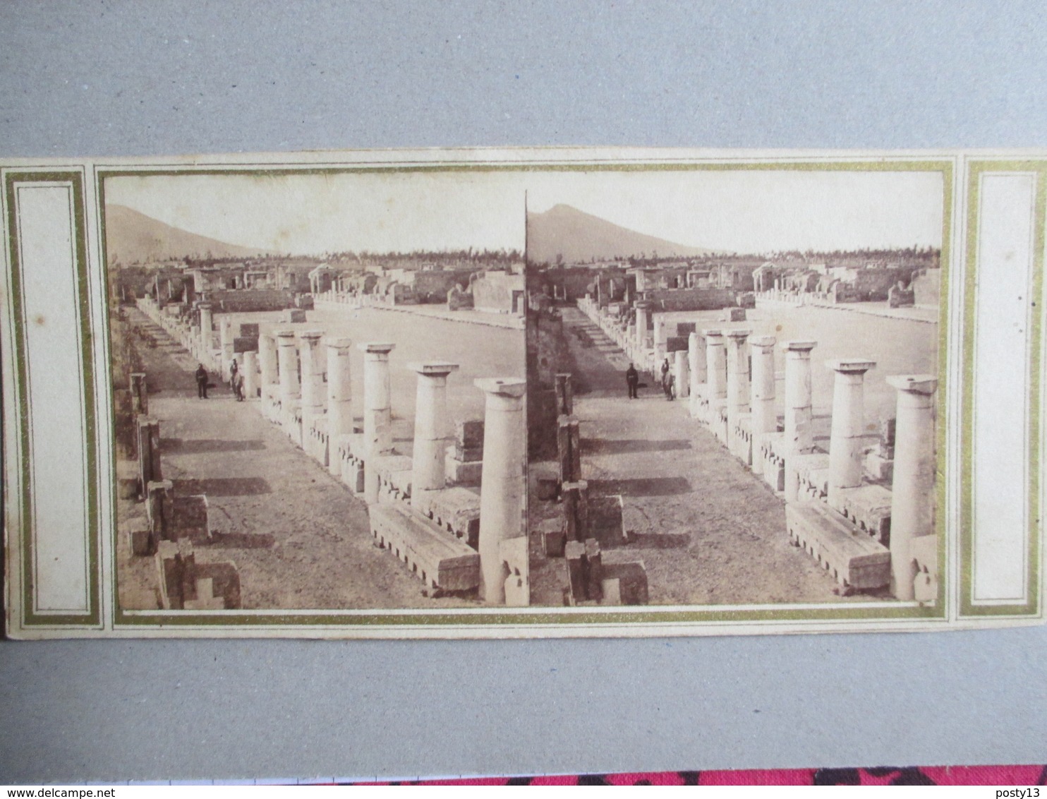 PHOTO STEREO ITALIE - POMPEI - Vue Générale Du Forum  - Fin XIX ème - BE - Stereoscopio