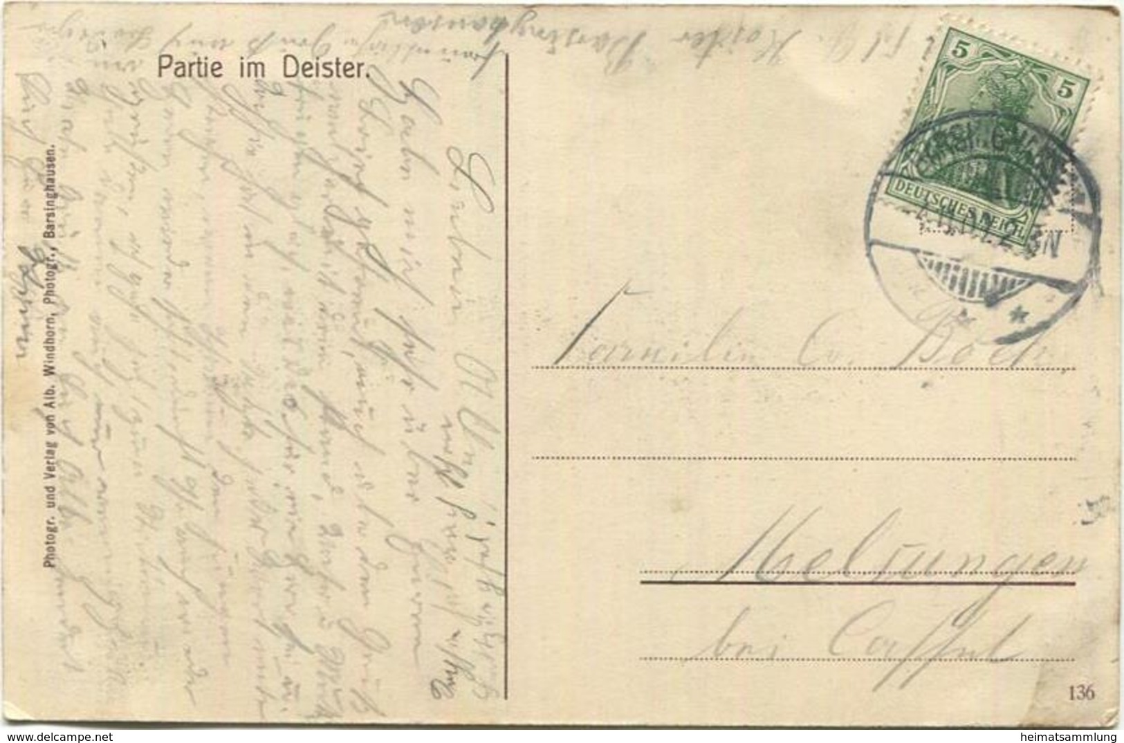 Partie Im Deister - Verlag Albert Windhorn Barsinghausen - Gel. 1909 - Barsinghausen