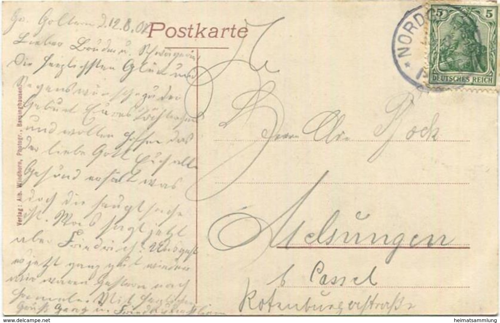 Barsinghausen - Bahnhofstrasse - Verlag Albert Windhorn Barsinghausen - Gel. 1907 - Barsinghausen