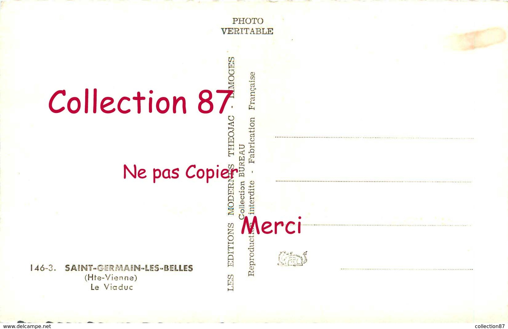87 ☺♦♦ SAINT GERMAIN Les BELLES < VIADUC FERROVIAIRE - N° 146-3 THEOJAC - Saint Germain Les Belles