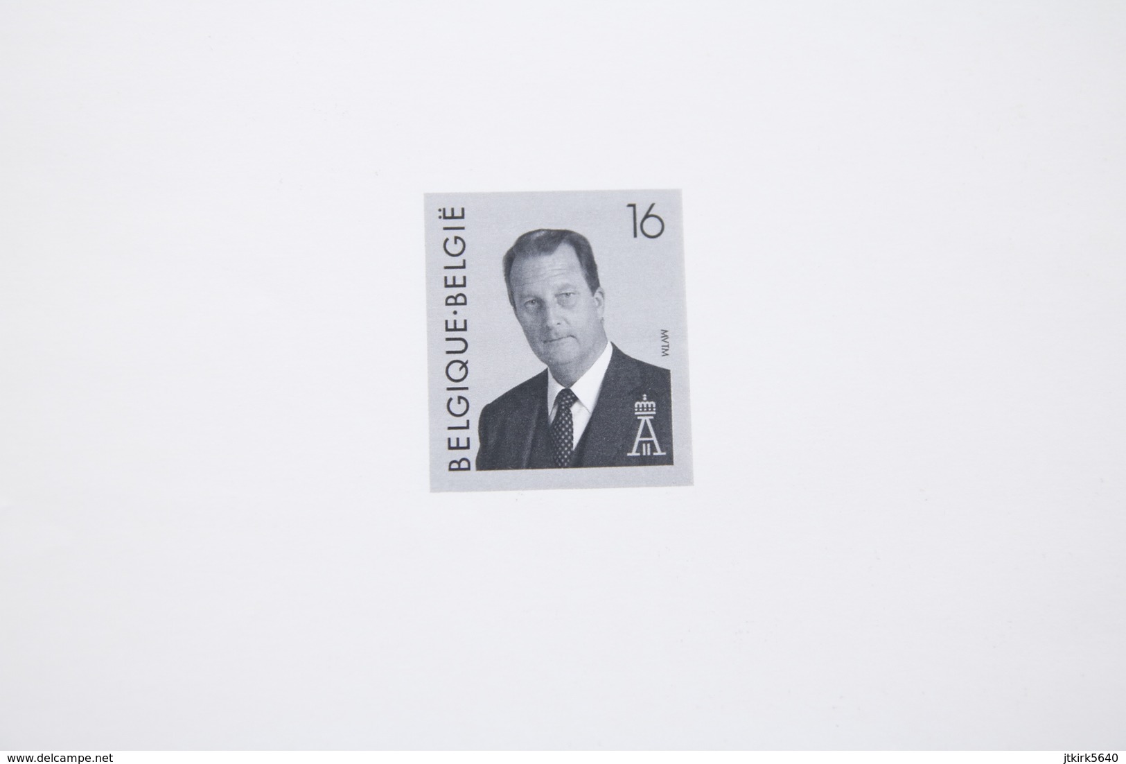 Feuille De Luxe "S.M. Le Roi Albert II (16F) (COB/OBP 2532) Lux Sheet Un Black FR+NL" 1993 - Feuillets De Luxe [LX]