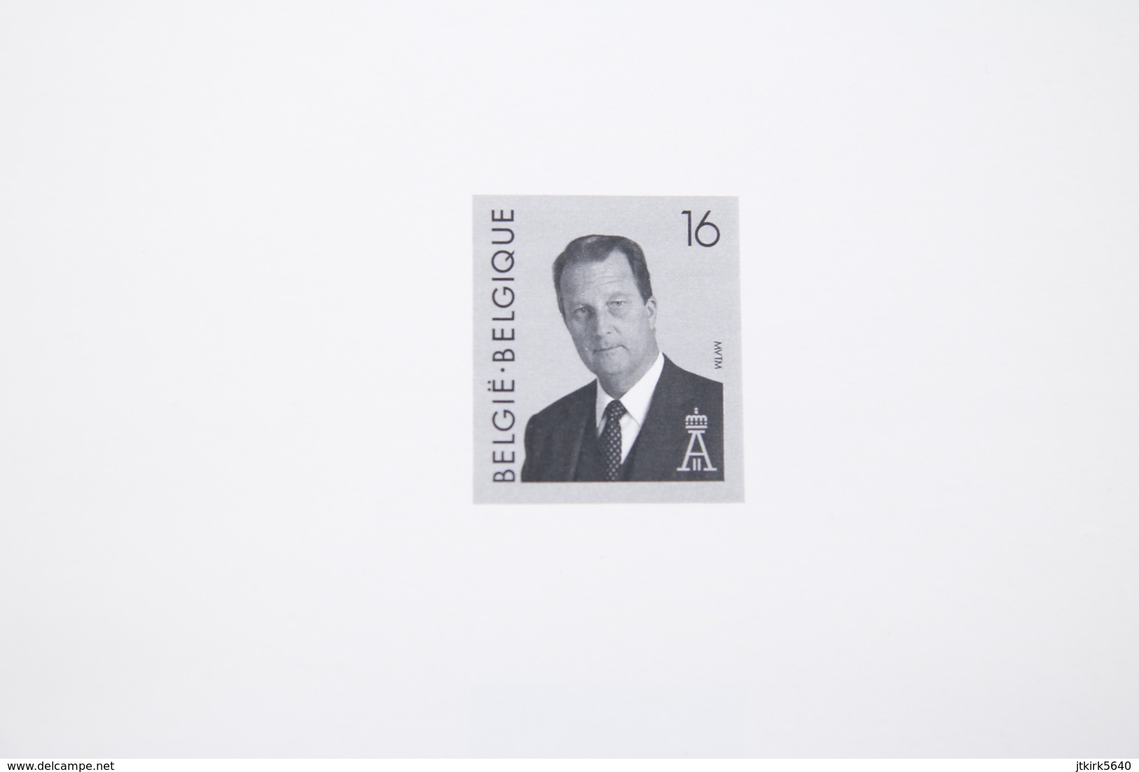 Feuille De Luxe "S.M. Le Roi Albert II (16F) (COB/OBP 2532) Lux Sheet Un Black FR+NL" 1993 - Folettos De Lujo [LX]