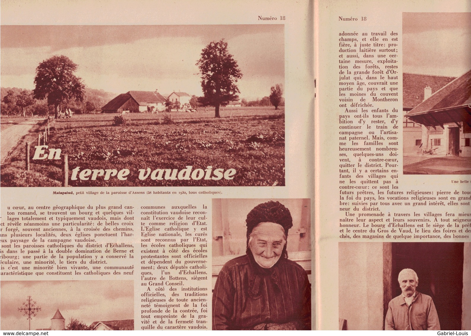 L'Echo Illustré 1935 - Actualités - Edmond Bille Peintre en Valais - Vaud - Assens - Athénaïs Clément - Lourdes