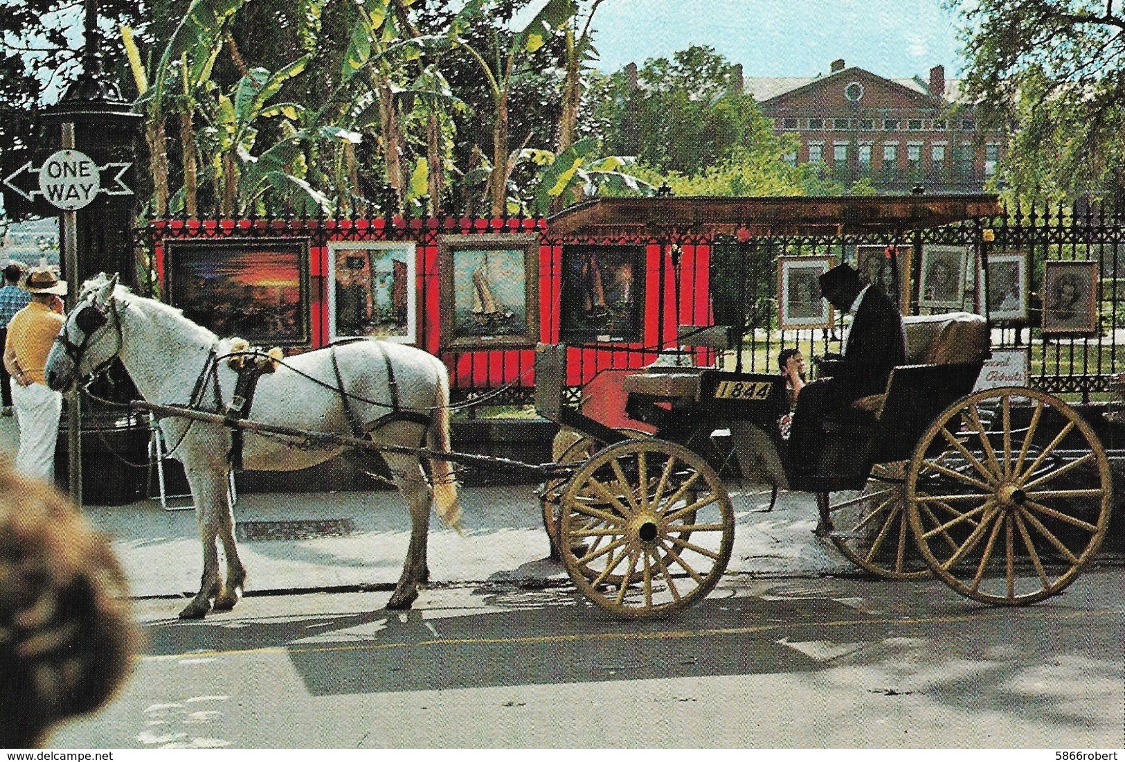 CARTE POSTALE ORIGINALE 10CM/15CM COULEUR : NEW ORLEANS FRENCH QUARTER SIGHTSEEING CARRIAGE LOUISIANA  1993 ETATS UNIS - New Orleans