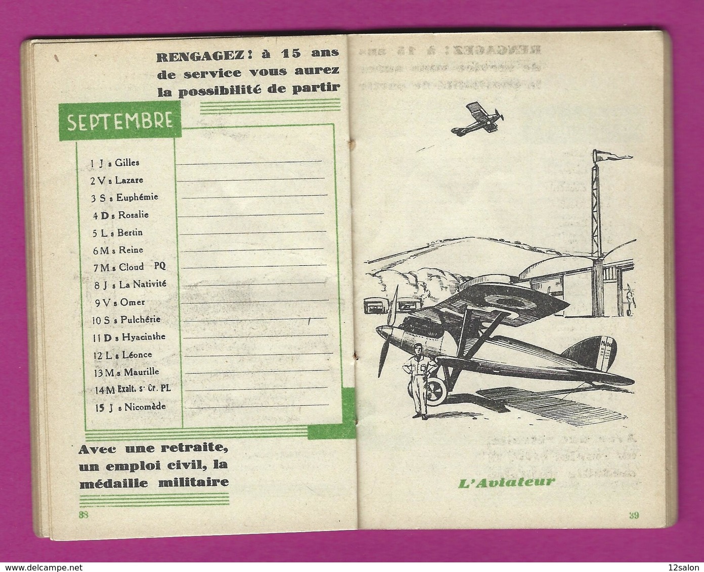 CALENDRIER DU SOLDAT FRANCAIS 1932 - Documents
