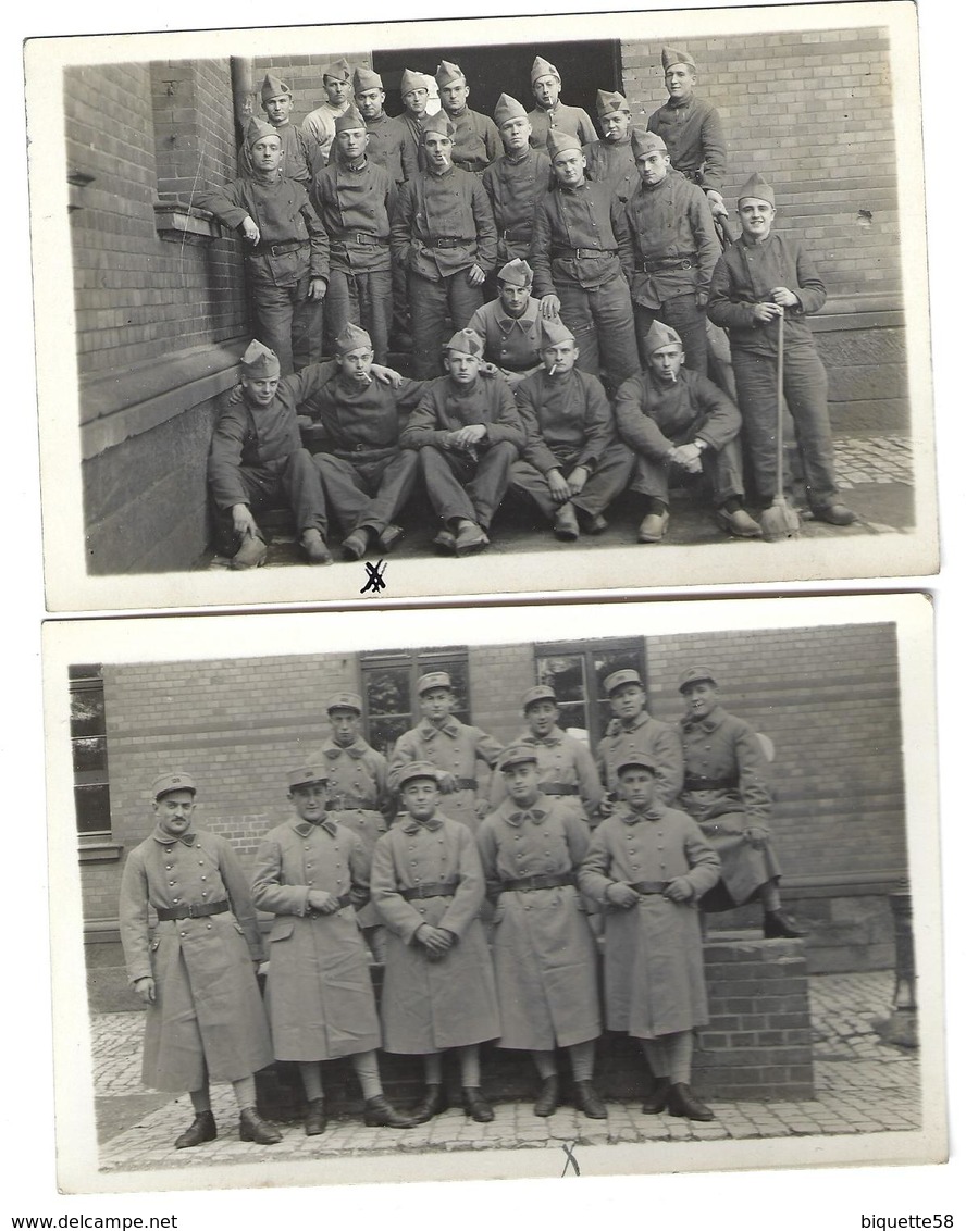 Lot De 2 CPA 1934 Groupes De Militaires Sarrebourg - War 1939-45