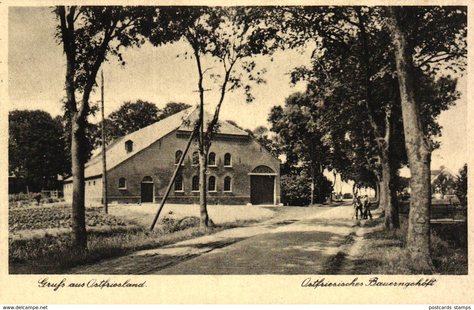 Ostfriesland, Ostfriesisches Bauerngehöft, Versandt In Varel, 2.WK, Feldpost 1943 - Varel