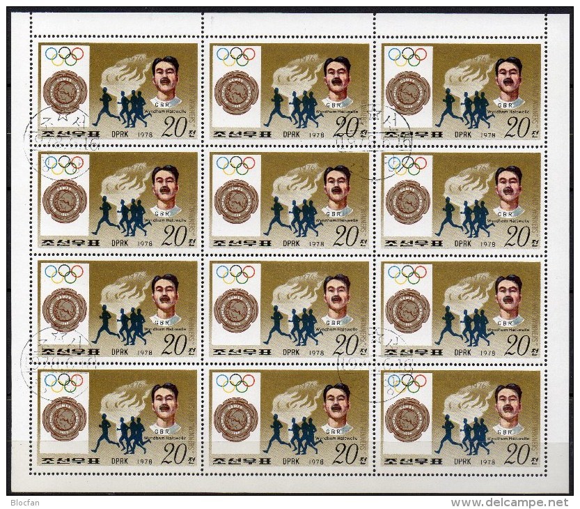 Olympia London Olympia-Sieger 1908 Korea 1762 KB O 5€ Halswelle Britain Lauf Bloc Olympic Winner M/s Sheetlet Corea - Summer 1908: London