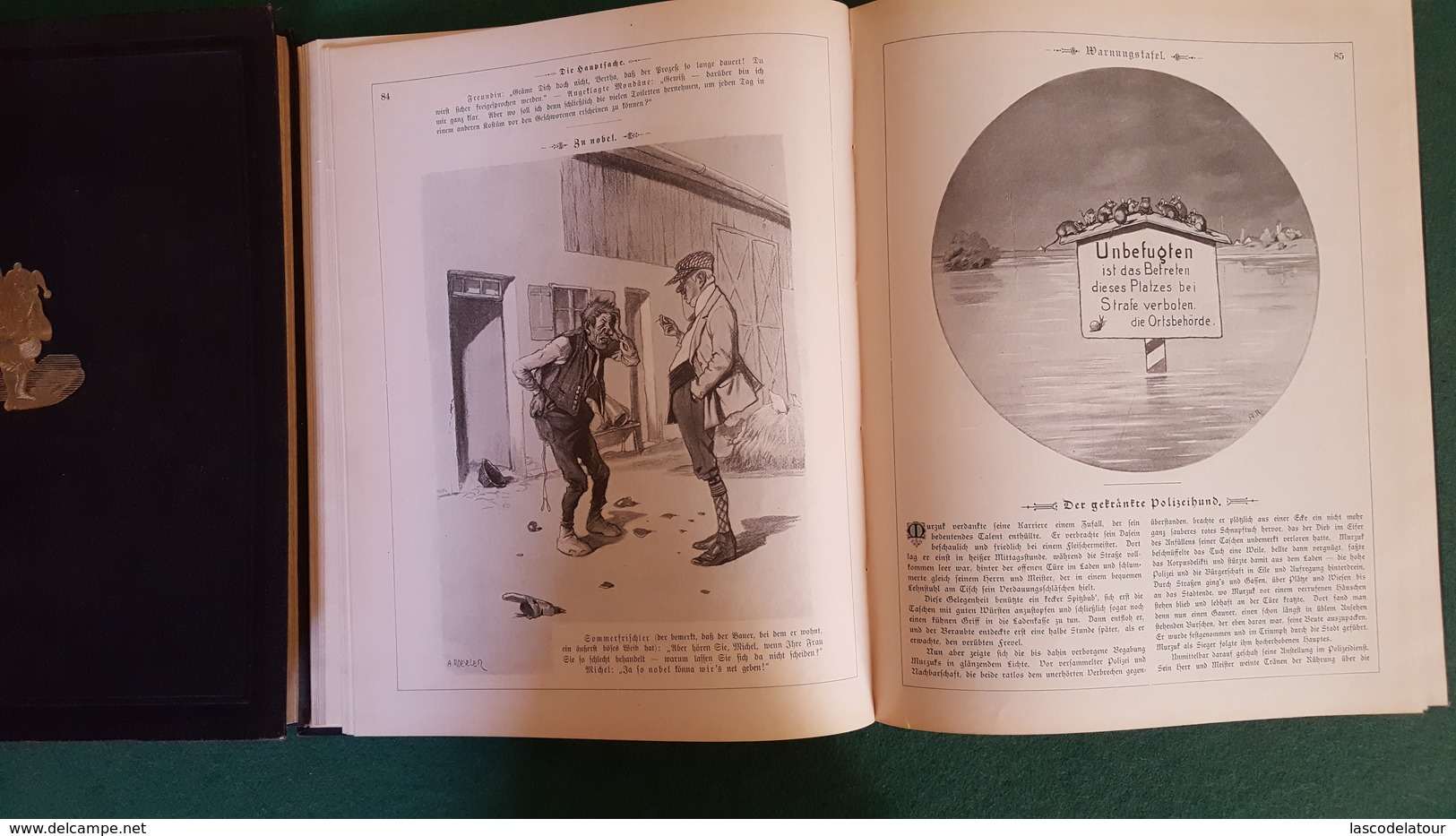 LES FEUILLES VOLANTES FLIEGENDE BLATTER Caricatures Année 1910 En 2 Volumes Reliés Très Bon état - Hobbies & Collections