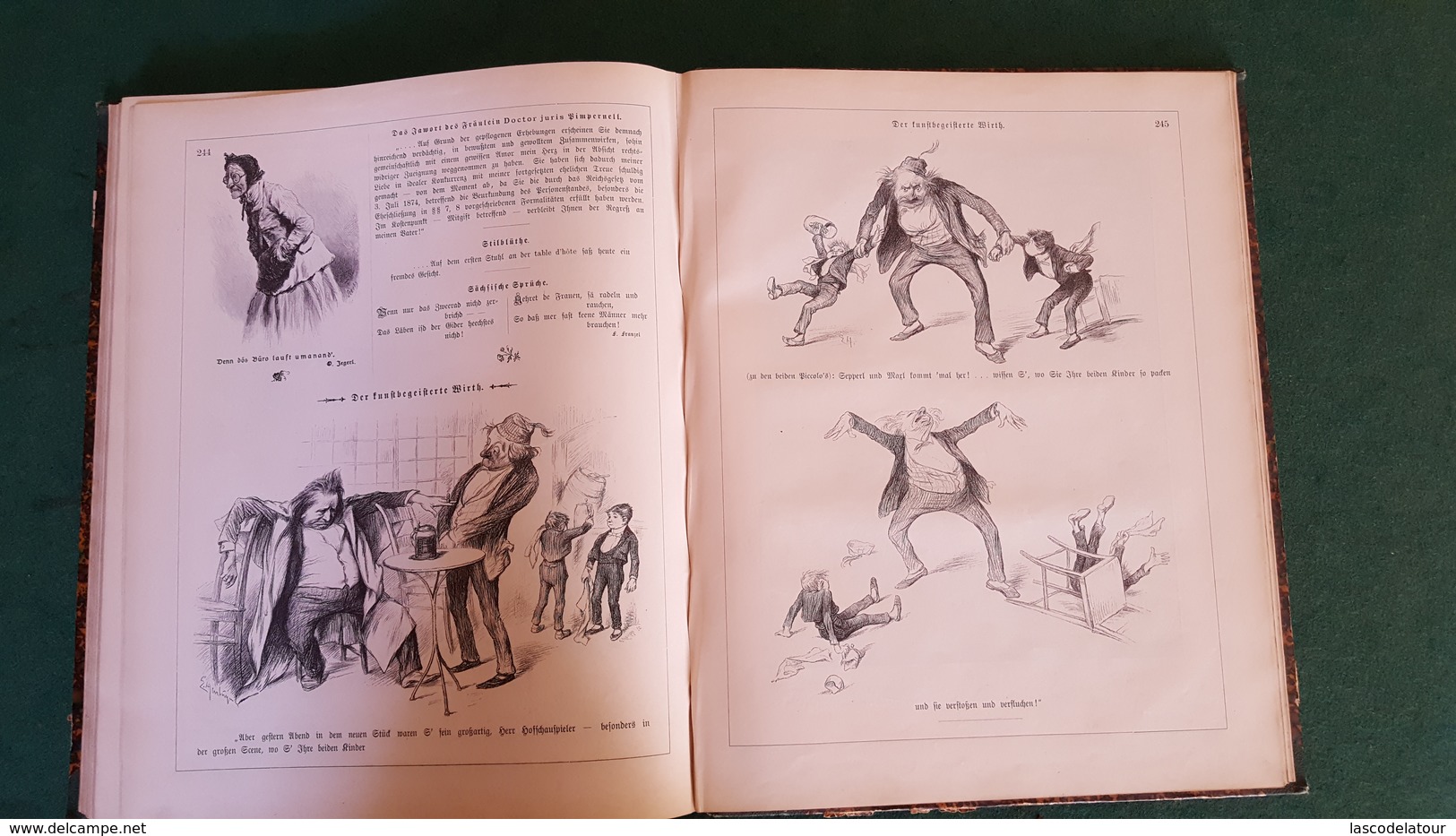 LES FEUILLES VOLANTES FLIEGENDE BLATTER Caricatures Année 1900 1 Volume Relié Très Bon état - Hobbies & Collections