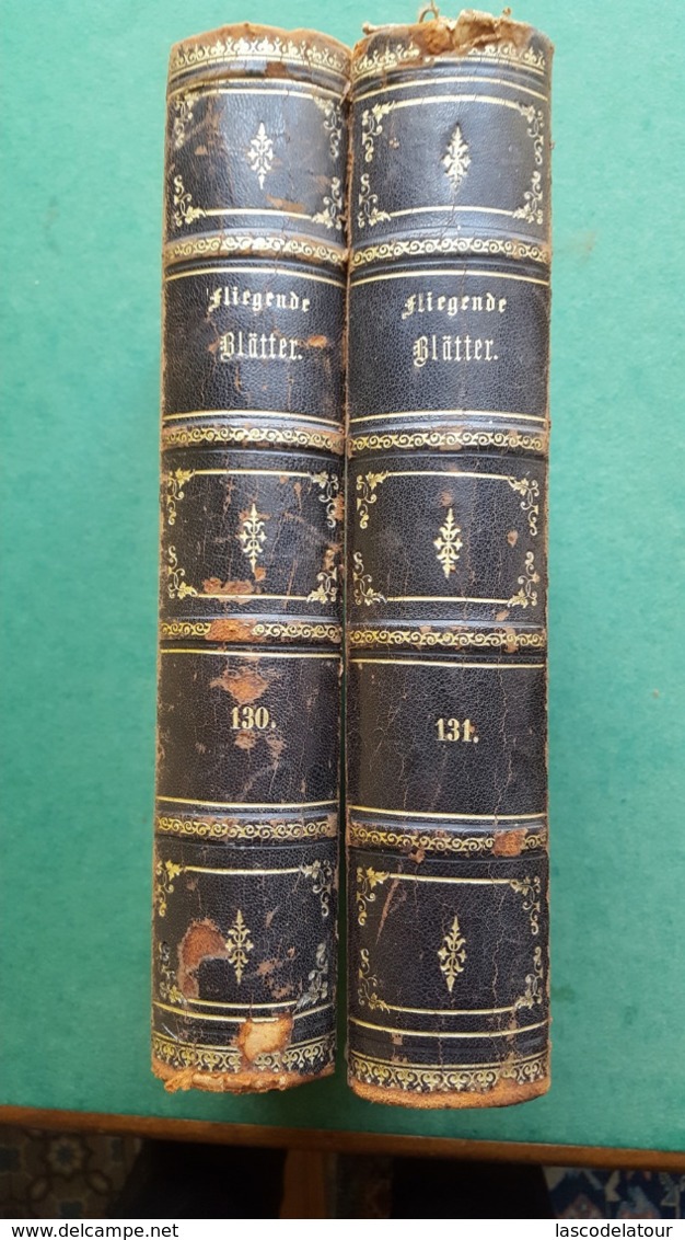 LES FEUILLES VOLANTES FLIEGENDE BLATTER Caricatures Année 1909 En 2 Volumes Reliés - Tempo Libero & Collezioni