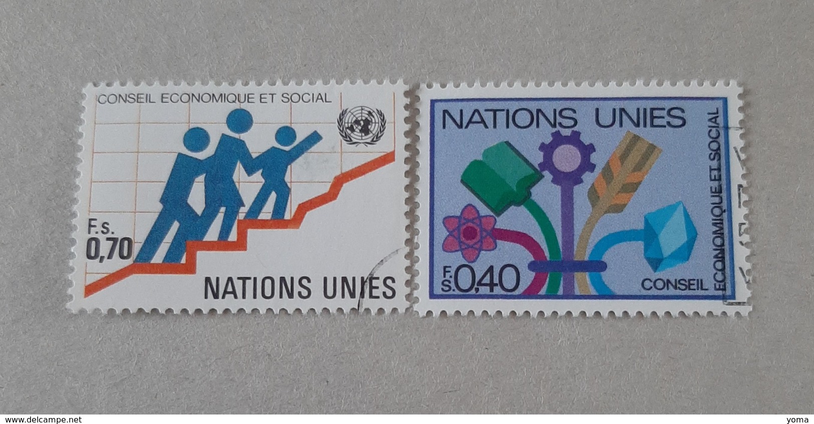 N° 94 Et 95       Conseil économique Et Social - Used Stamps