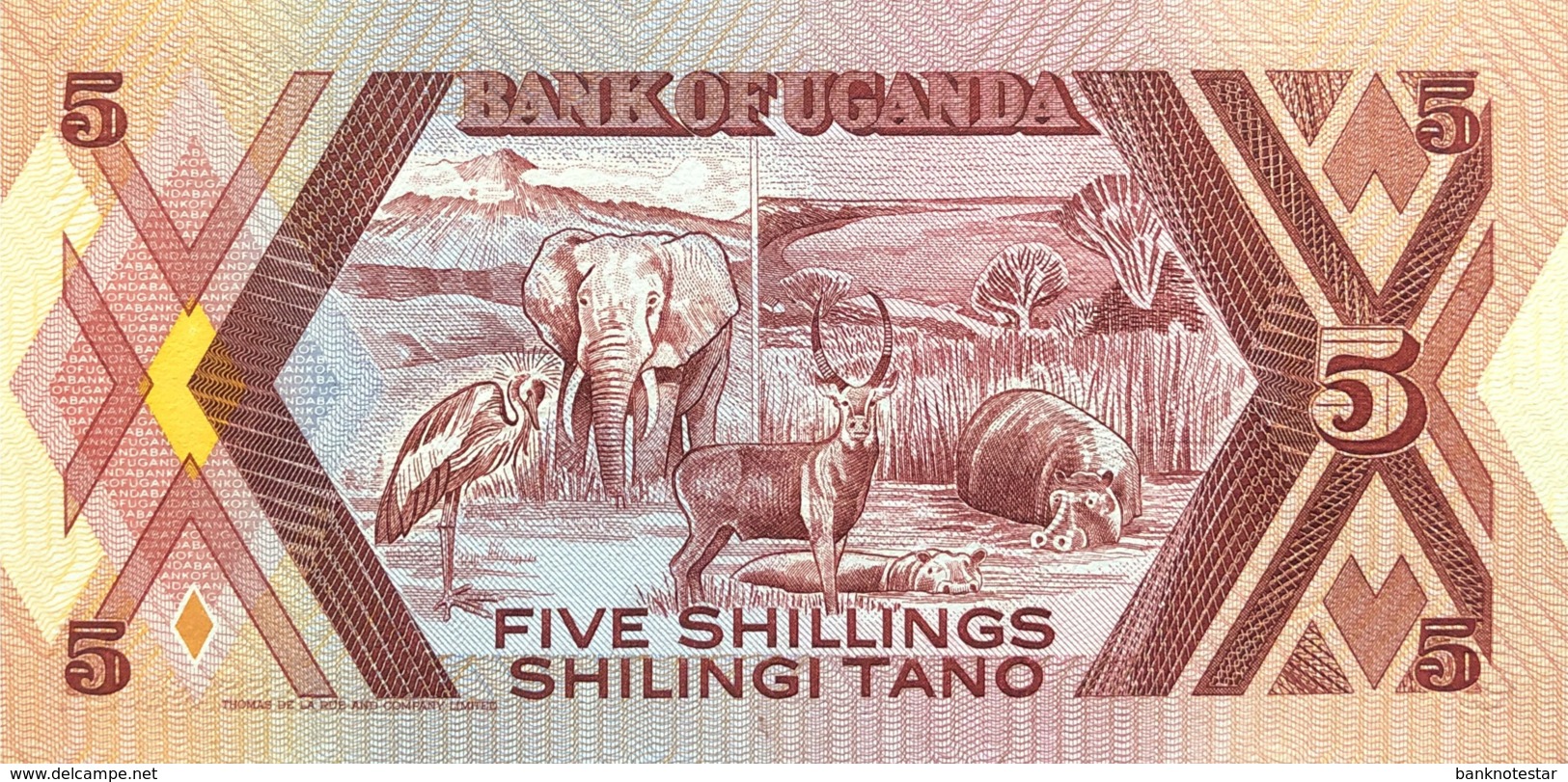 Uganda 5 Shillings, P-27 (1987) - UNC - Uganda