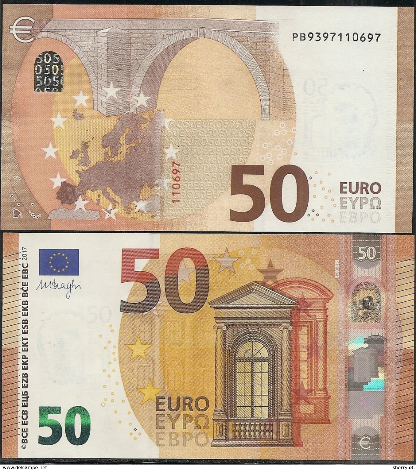 2017-NUEVO BILLETE DE 50 EUROS-SIN CIRCULAR-P008H5- - 50 Euro