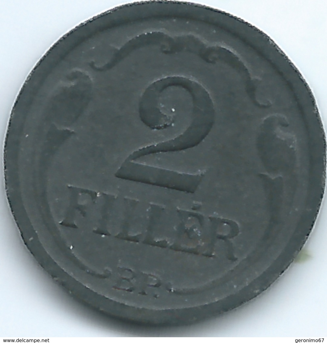 Hungary - Regency - 2 Fillér - 1944 BP - KM519 - Zinc Coin - Ungheria