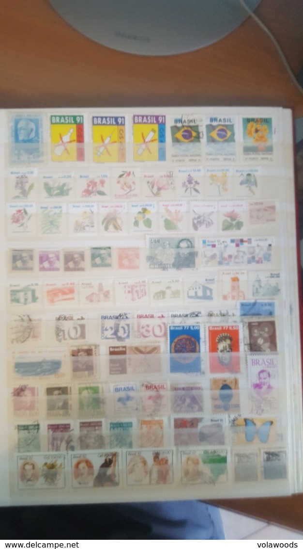 Brasile - Lotto Di 380 Francobolli Usati E Nuovi Tutti Diversi Anche In Serie Complete - Senza Album!!!! - Collections, Lots & Series