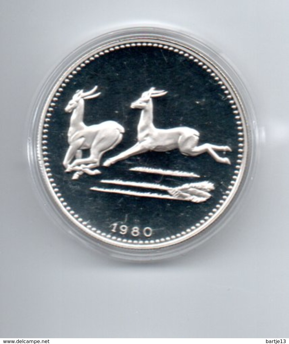 GUINEE EQUATORIAAL 2000 EKUELE ZILVER PROOF 1980 IMPALAS LOW MINTAGE - Guinée Equatoriale