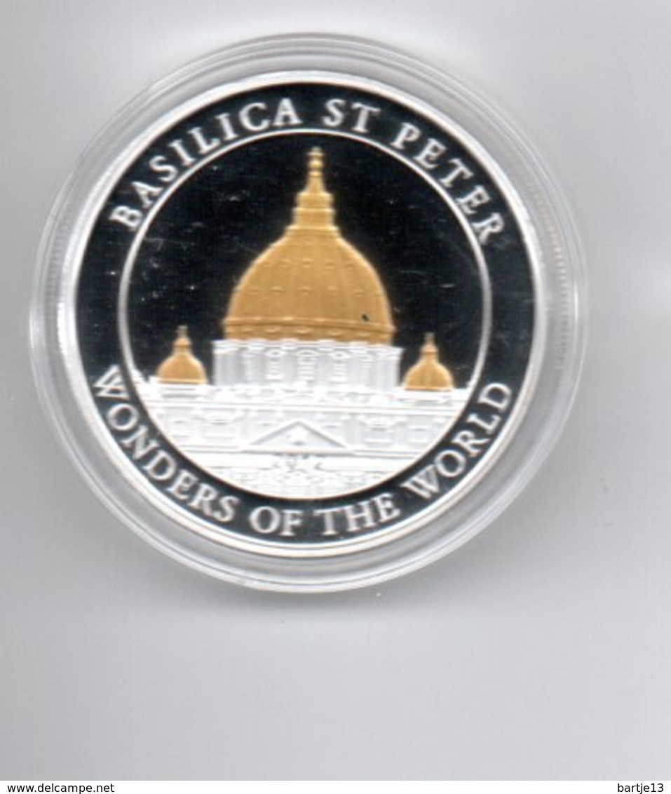 PALAU 1 DOLLAR CN BICOLOUR 2012 WONDERS OF THE WORLD BASILIEK SINT PIETER ROME - Palau