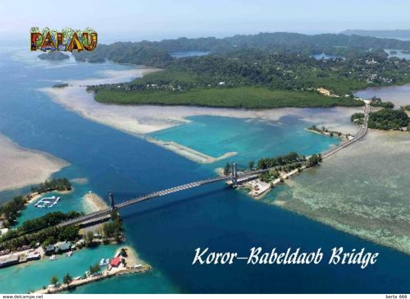 Palau Koror-Babeldaob Bridge New Postcard - Palau