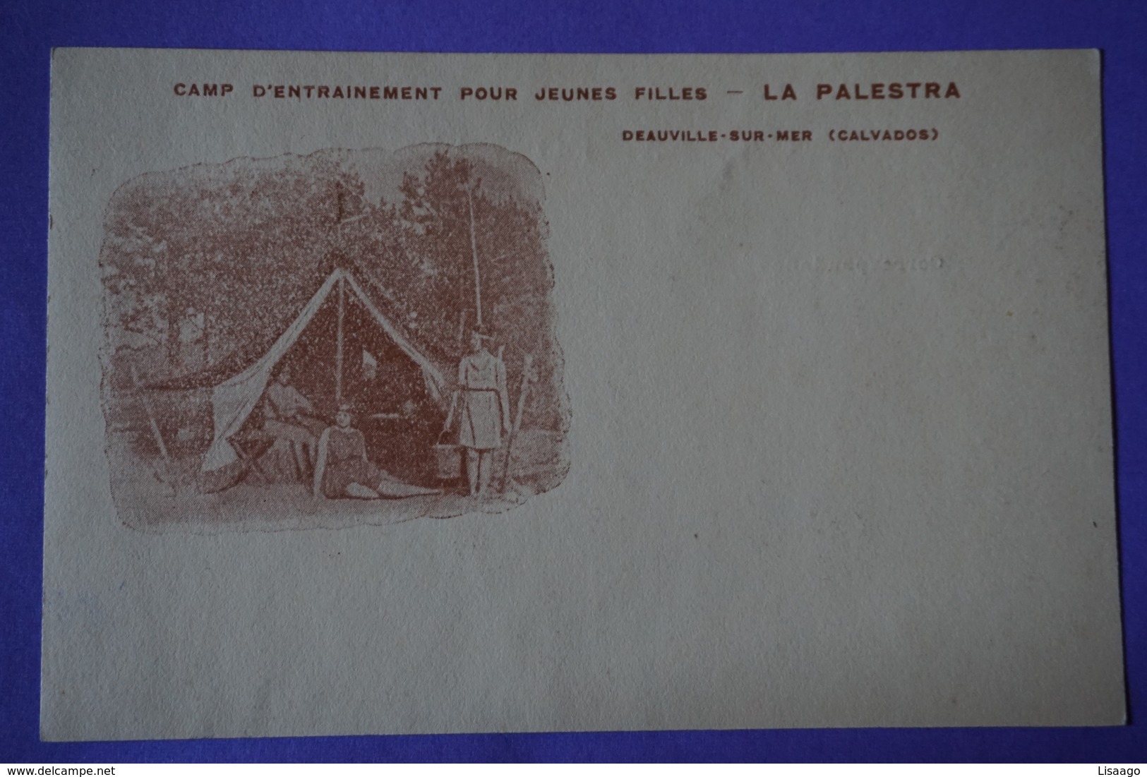 CPA 14 DEAUVILLE-SUR-MER LA PALESTRA CAMP ENTRAINEMENT POUR JEUNES FILLES RARE PLAN - Deauville