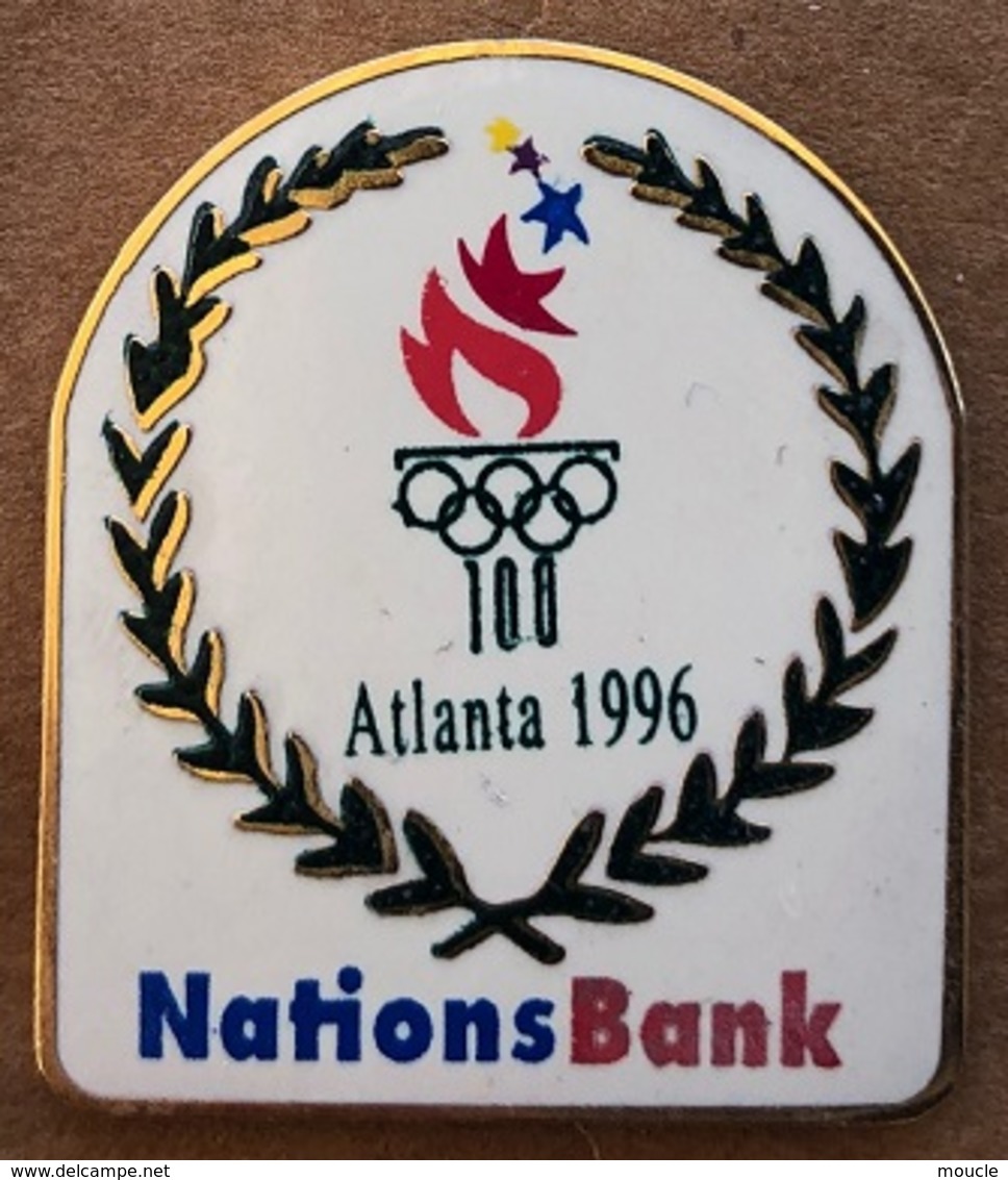 JEUX OLYMPIQUES - OLYMPIC GAMES ATLANTA 1996 - 100th - 100ème - SPONSOR NATIONS BANK - BANQUE - FLAMME - EGF -  (24) - Giochi Olimpici