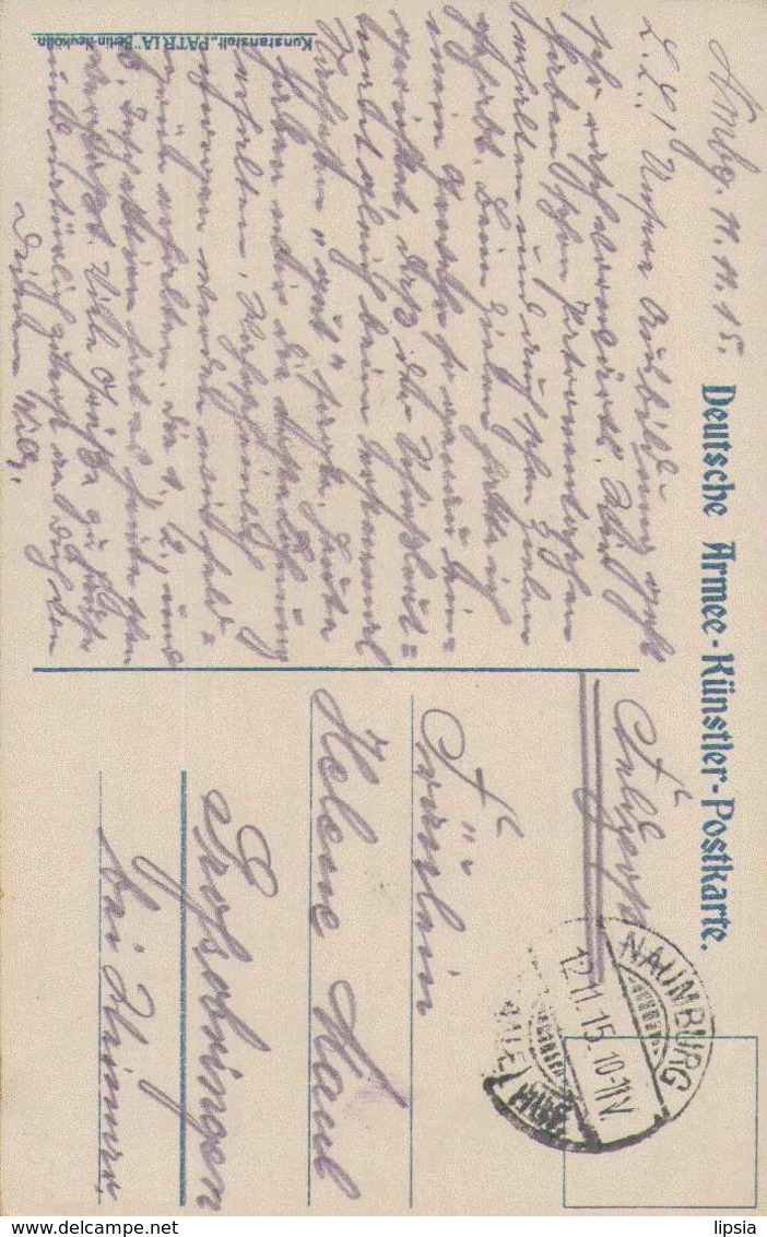 Soldat Vom Jäger-Bataillon 4, Naumburg, Armee-Künstler-Feld-Postkarte, Anton Hoffmann, Militär, Deutsches Reich - Weltkrieg 1914-18