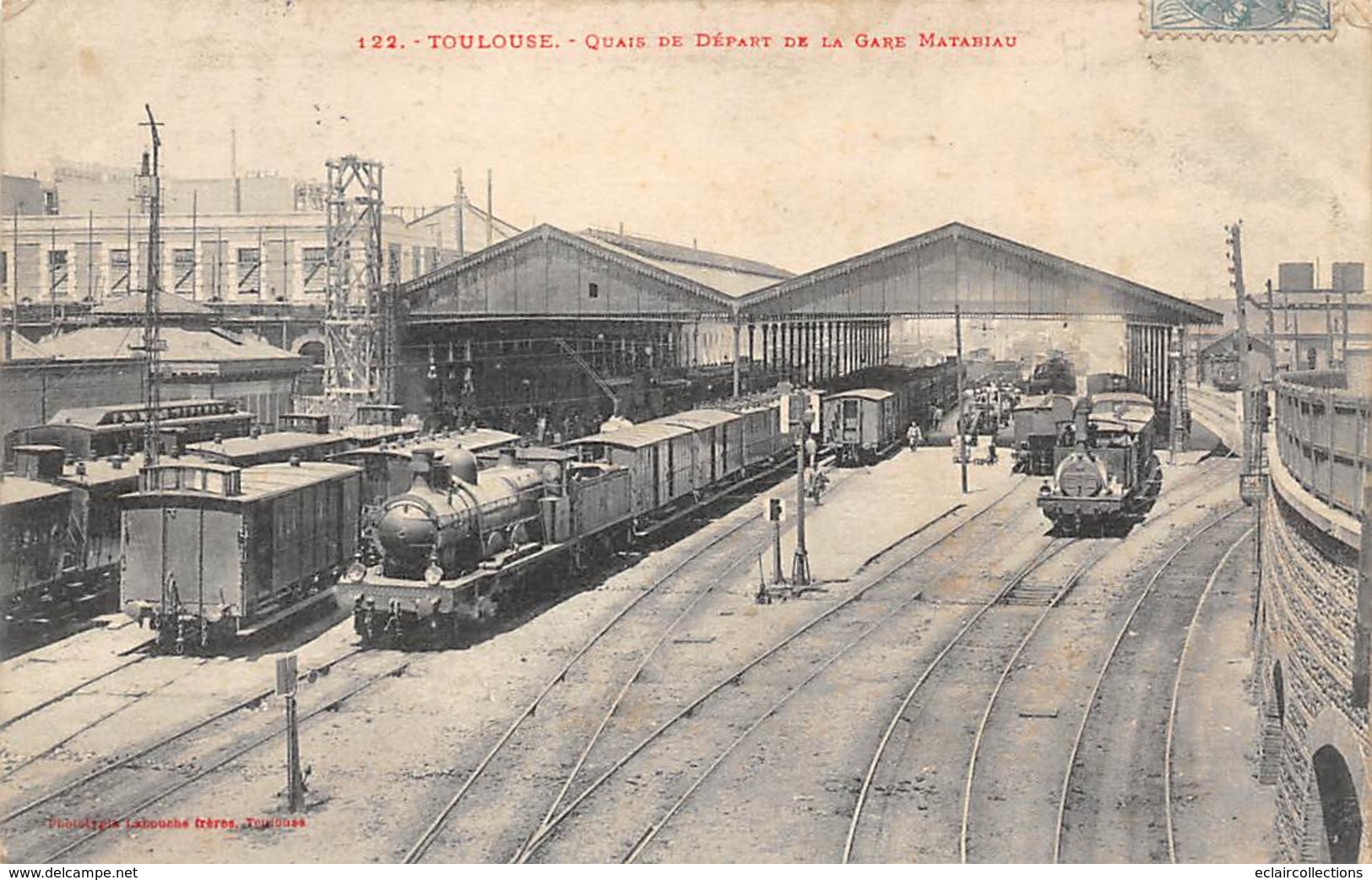 Toulouse        31       Lot de 5 cartes sur la gare.Intérieur et extérieur avec trains.       ( Voir scan)