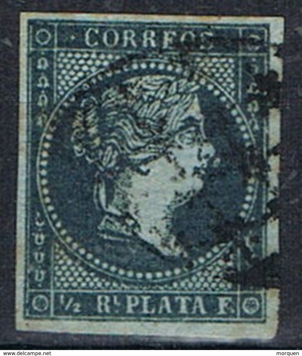 Sello  1/2 Real CUBA, Colonia Española 1855, Edifil Num 1 º - Cuba (1874-1898)