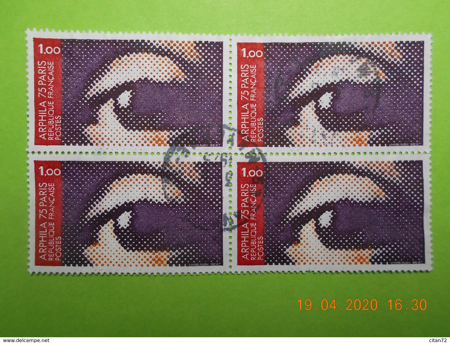 FRANCE 1975   YT N° 1830   Bloc De 4   ARPHILA 75. PARIS     (A Voyagé) - Used Stamps