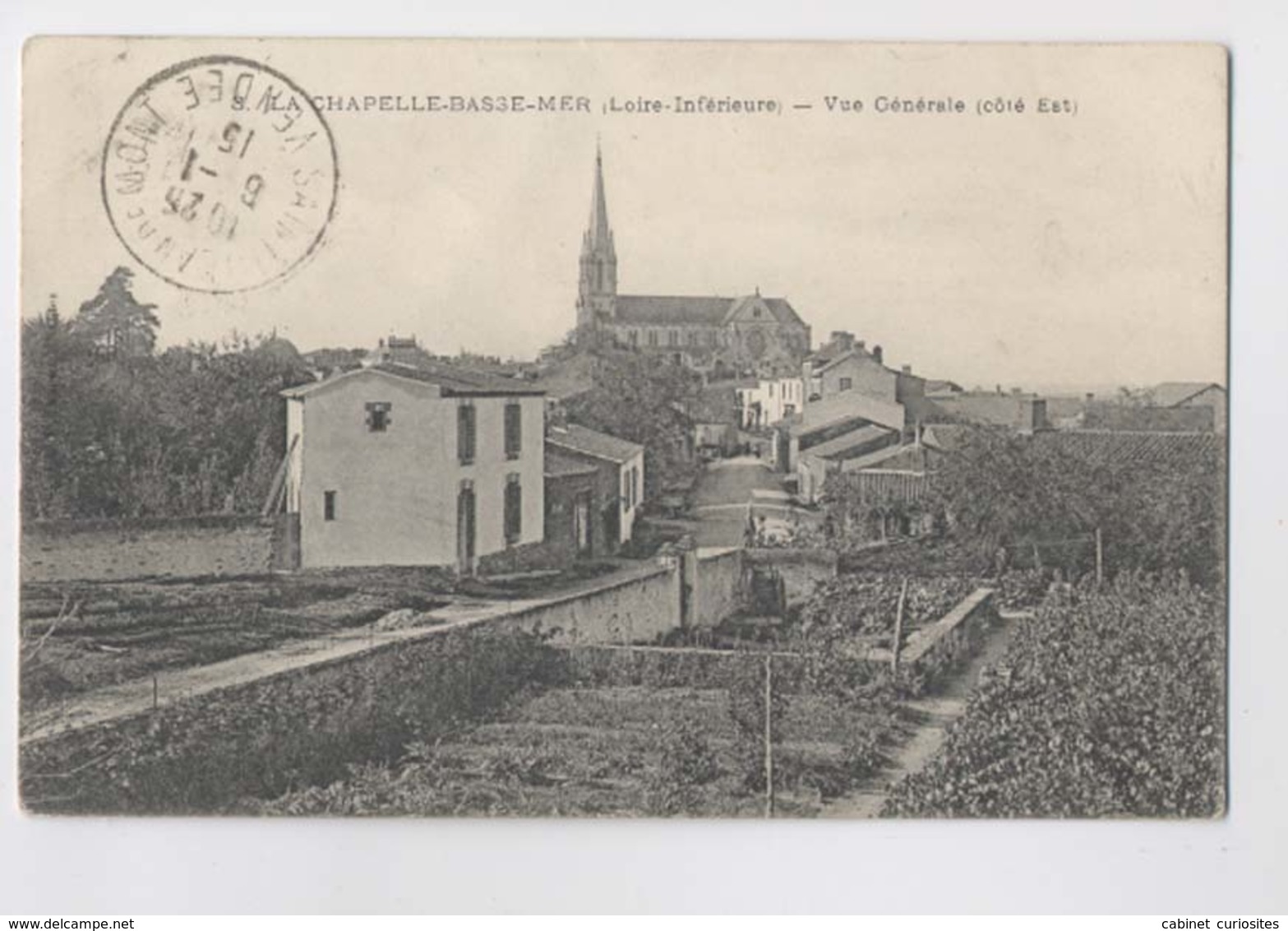 LA CHAPELLE BASSE-MER (44 Loire Atlantique) - 1915 -  VUE GENERALE COTE EST - La Chapelle Basse-Mer