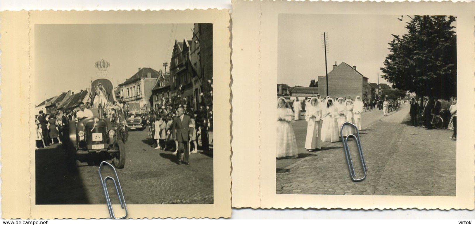 GRIMBERGEN  :  Stoet Burgemeester   (  7 Zeer  Originele Foto's  )  9.5 X 9 Cm   Zie Scans - Luoghi