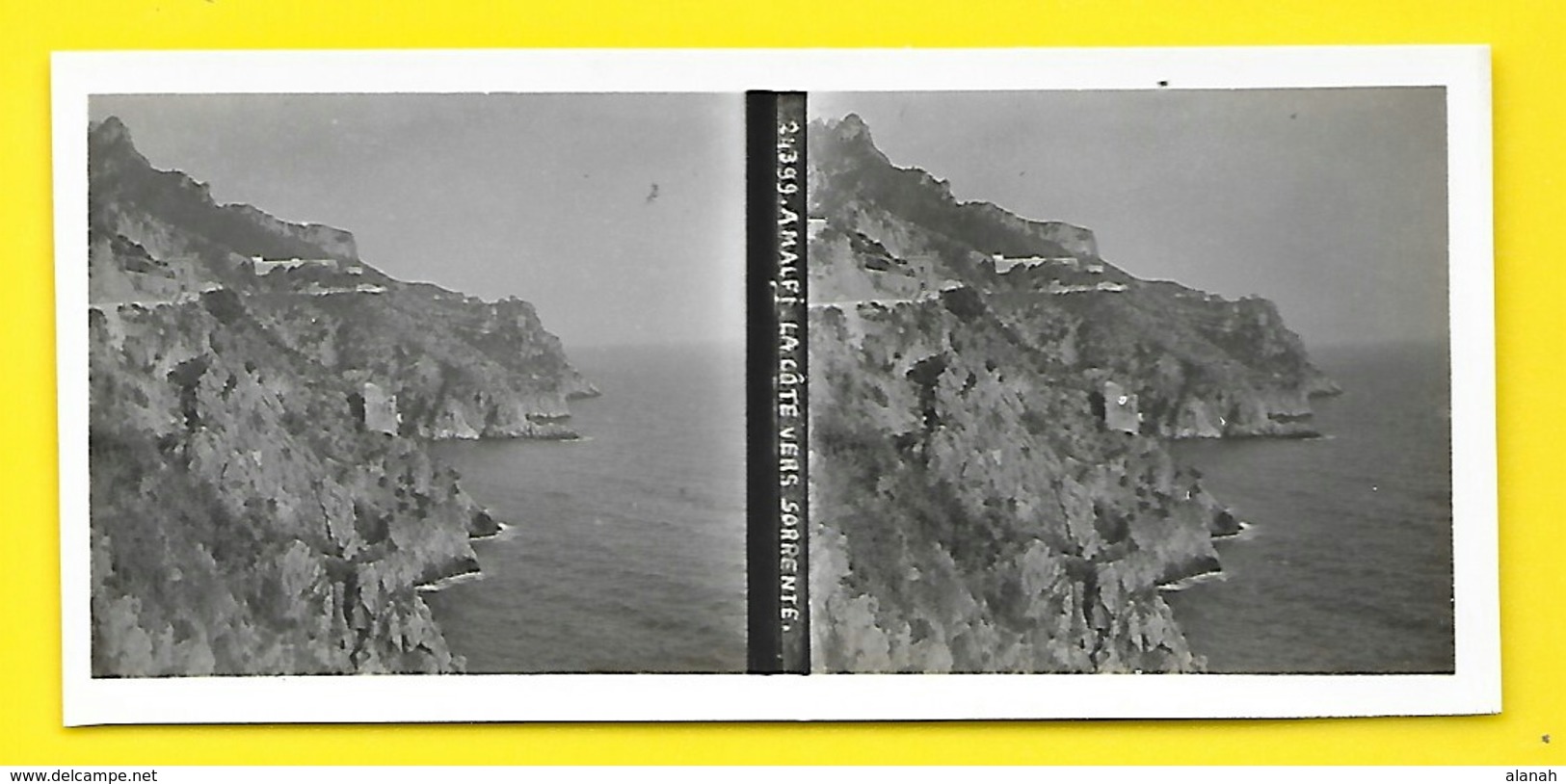 Vues Stéréos AMALFI La Côte Vers Sorrente - Stereo-Photographie