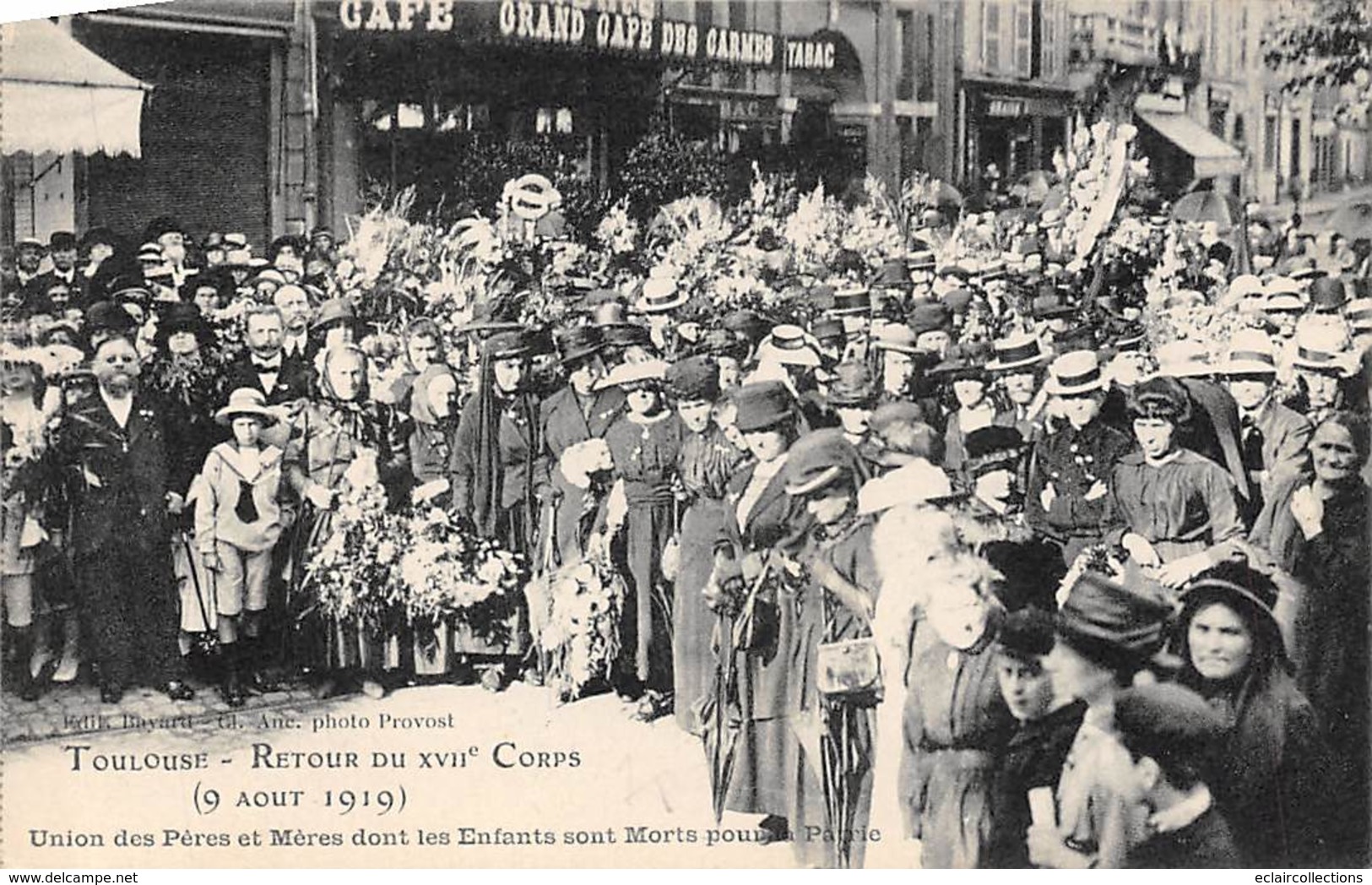 Toulouse     31    Militaires.Retour Du 17ème Corps.Union Des Pères Et Mères D'enfants Morts Pour La Patrie  (Voir Scan) - Toulouse