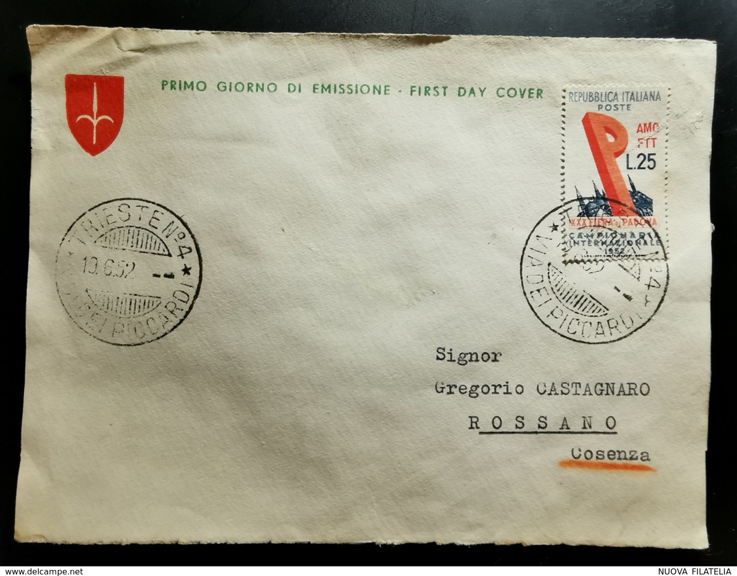 TRIESTE 1952 FIERA DI PADOVA - Other & Unclassified