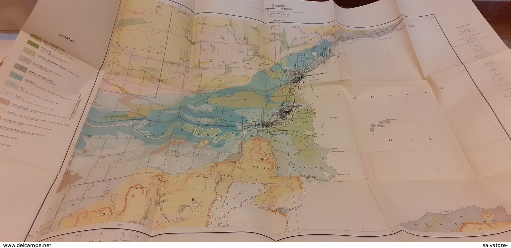 CARTINA CANADA  DEPARTMENT OF MINE 1929 - Monde