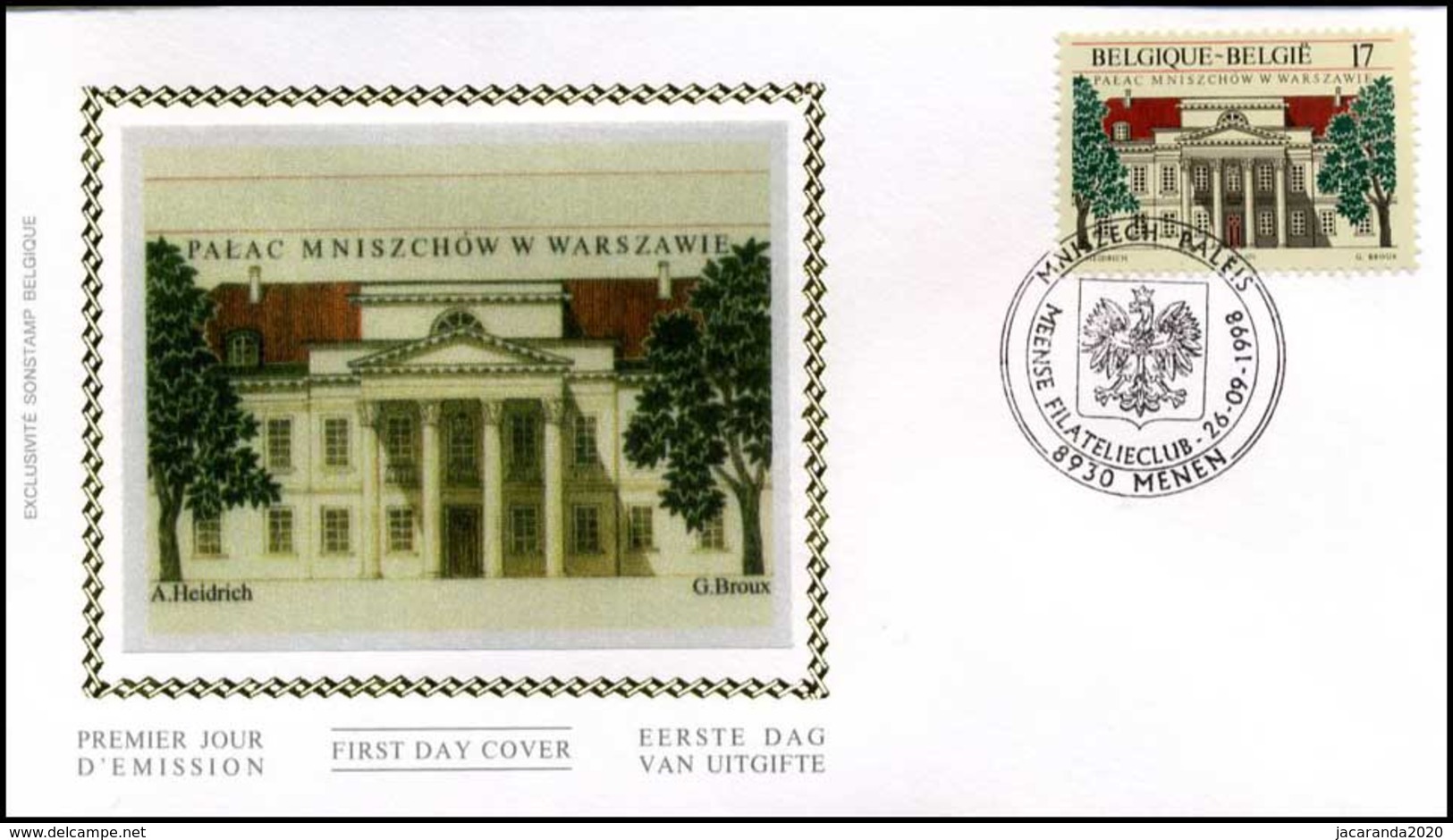 2782 - FDC Zijde - Mniszech-paleis In Warschau #2 - 1991-2000